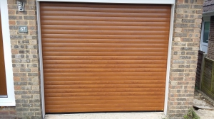 Golden Oak Roller Door