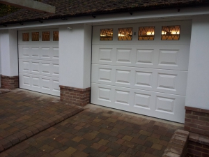 Wessex GRP sectional Garage Doors with Glazing