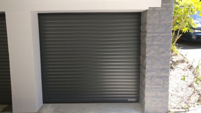 Roller door in Anthracite Grey